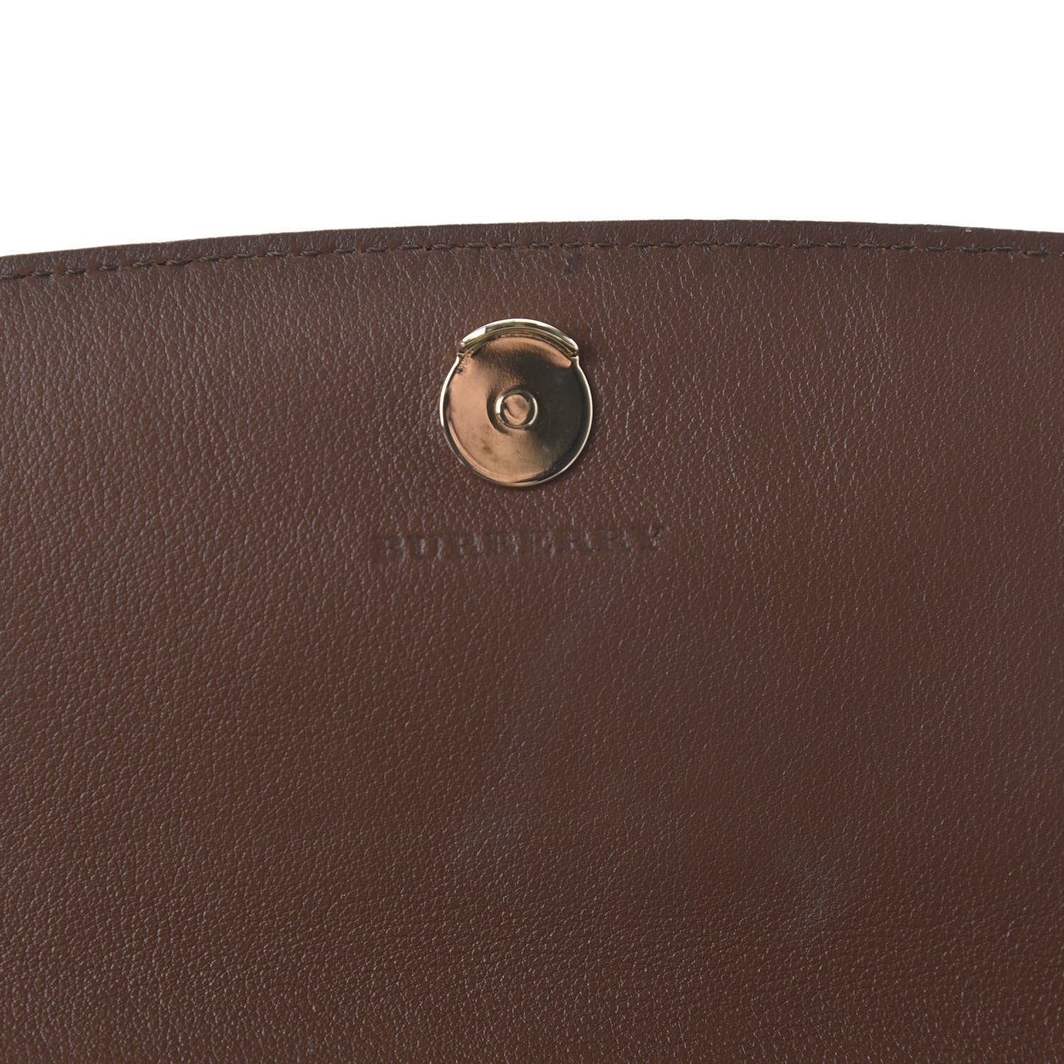 Burberry Calfskin Horseferry Check Henley Wallet On Chain Tan 8 of 9