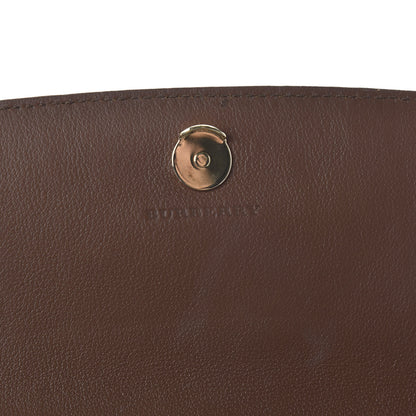 Burberry Calfskin Horseferry Check Henley Wallet On Chain Tan 8 of 9
