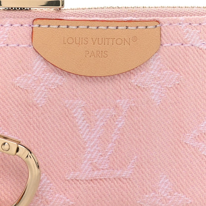 Louis Vuitton Monogram Denim Key Pouch Washed Pink 7 of 8