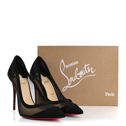 Christian Louboutin Veau Velours Rete Galativi 100 Pumps 40 Black 9 of 9