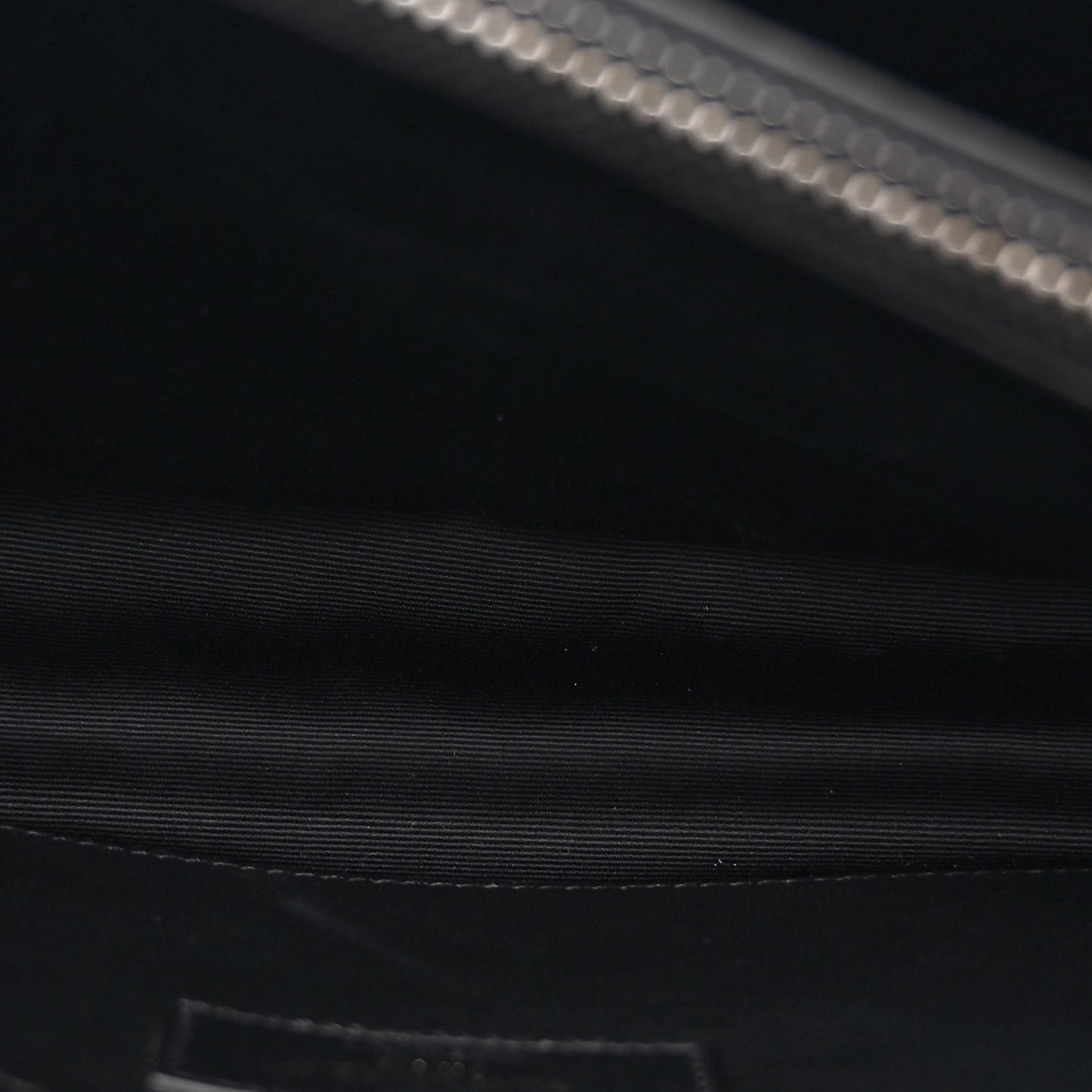 Sheepskin Matelasse Chevron Monogram Large College Satchel Black