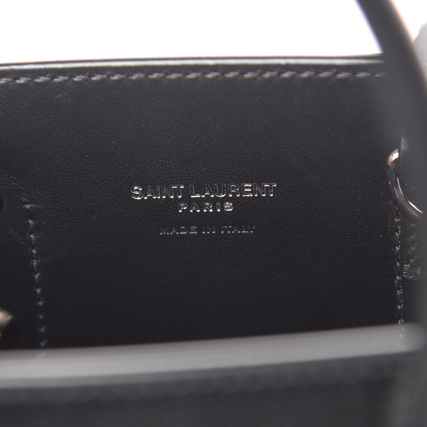 Grained Calfskin Nano Sac De Jour Black