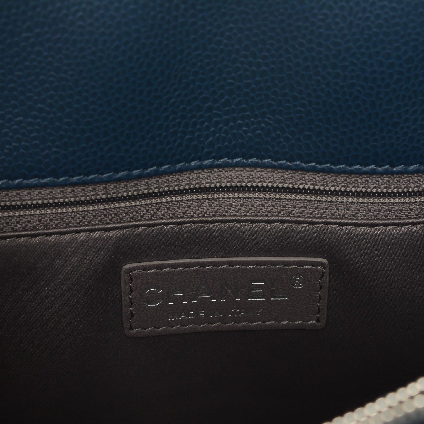 Caviar Quilted Grand Shopping Tote GST Dark Blue