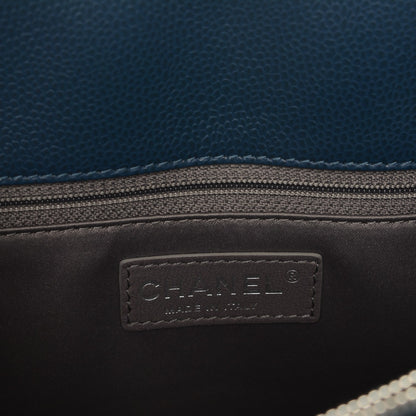 Chanel Caviar Quilted Grand Shopping Tote GST Dark Blue 6 of 7