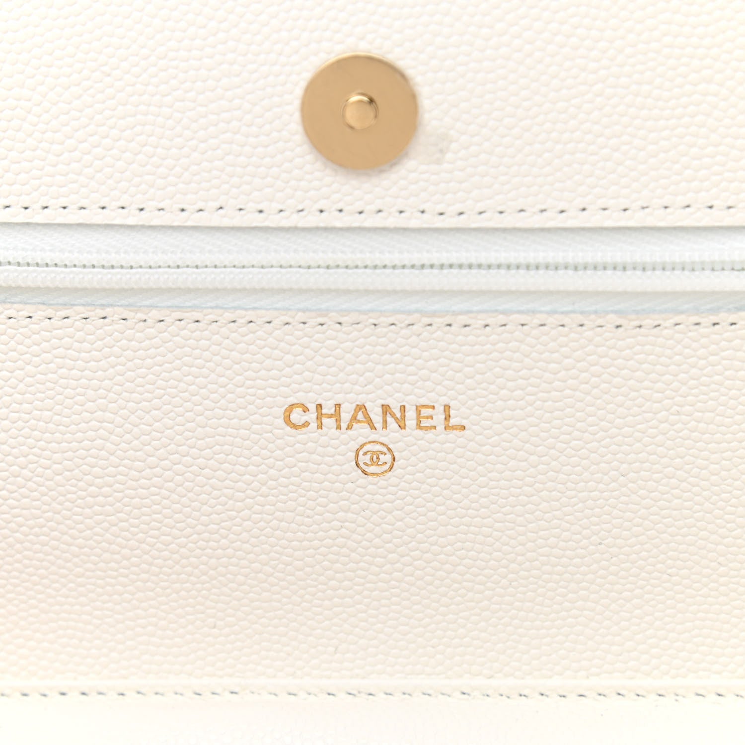 Chanel Caviar Quilted Wallet On Chain WOC White 6 of 12