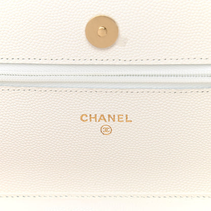 Chanel Caviar Quilted Wallet On Chain WOC White 6 of 12