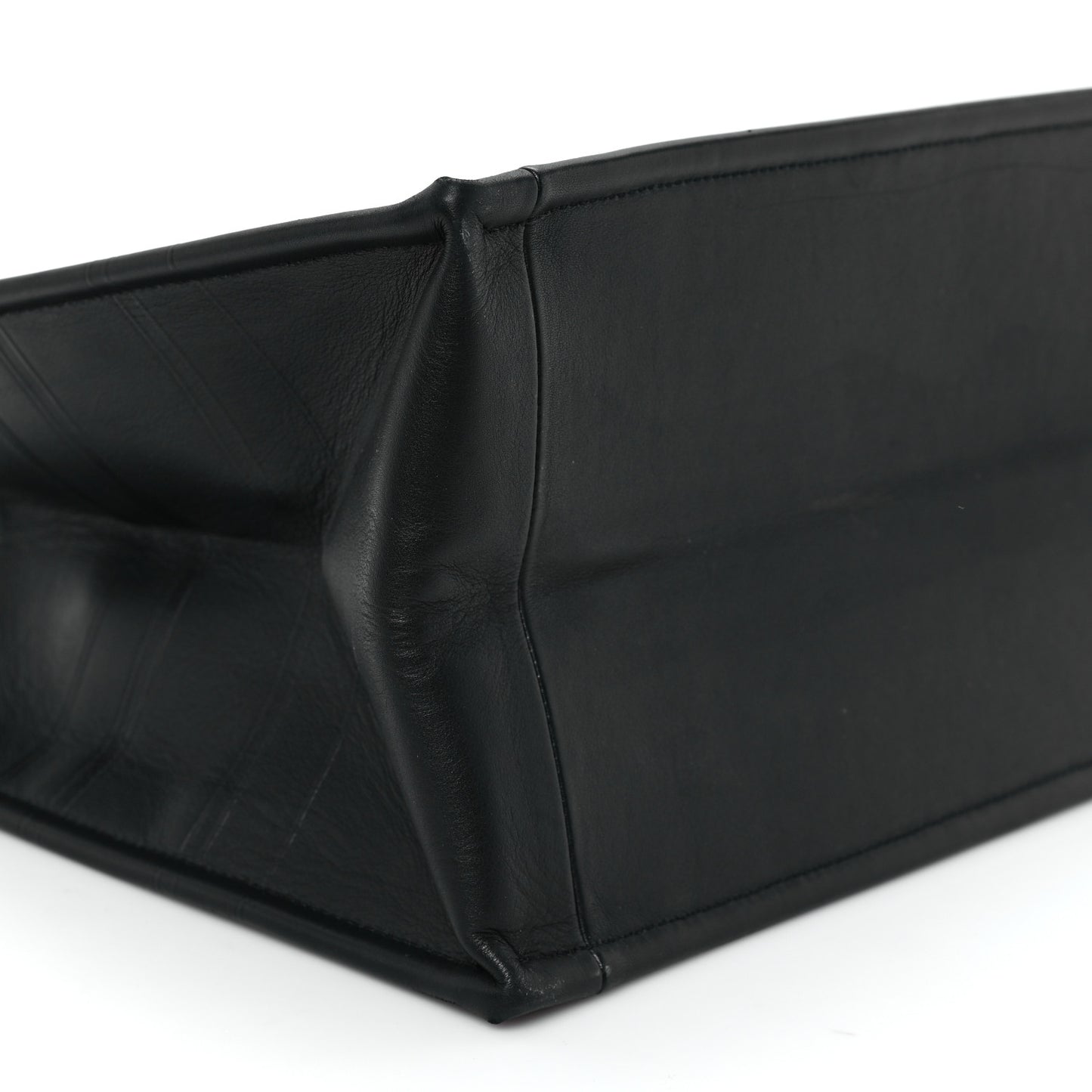 Calfskin Embossed Medium Book Tote Black