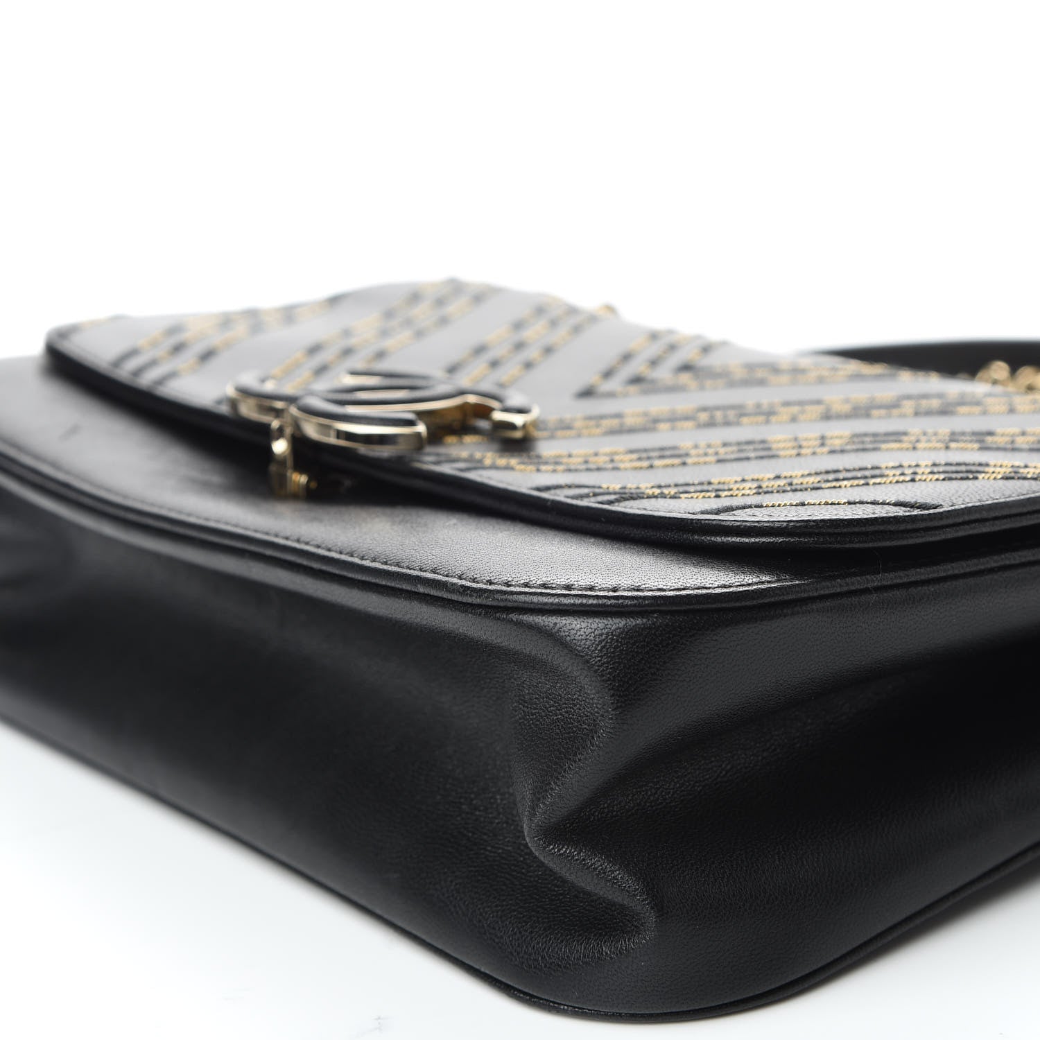 Chanel Sheepskin Chain CC Subtle Flap Black 7 of 10