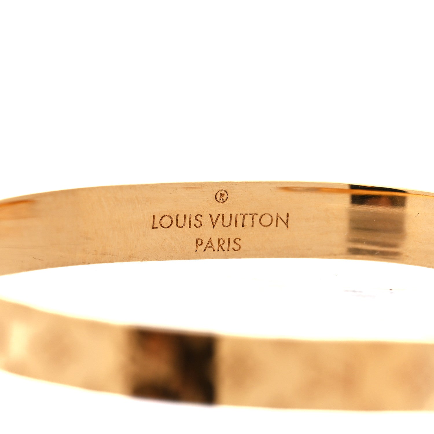 Louis Vuitton Metal Nanogram Hoop Earrings Gold 5 of 6