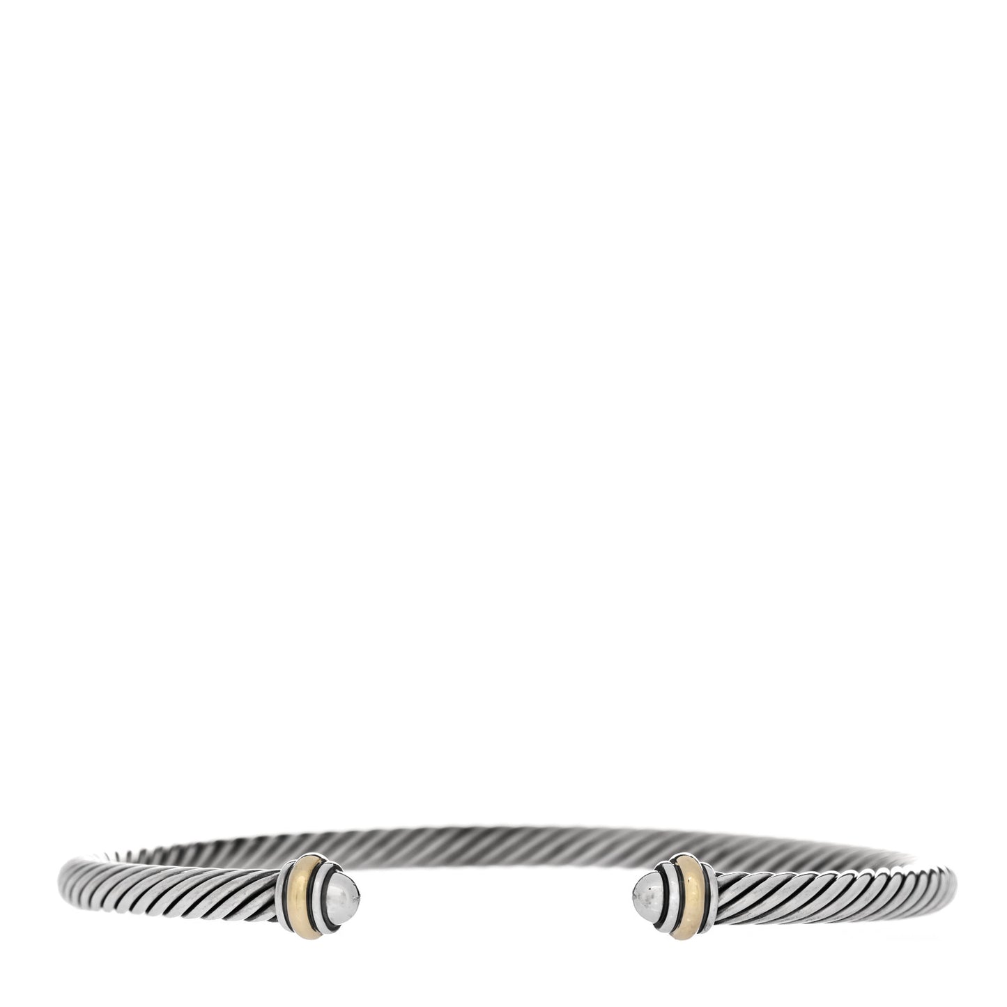 Sterling Silver 18K Yellow Gold 4mm Cable Classics Bracelet