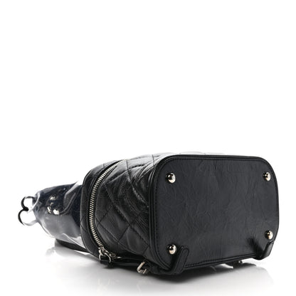 Chanel Crumpled Calfskin PVC Quilted Flap Black 4 of 10