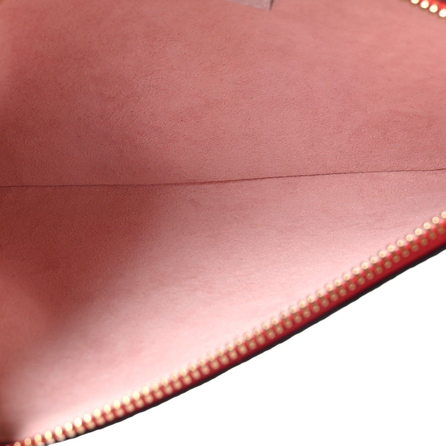Louis Vuitton Monogram Giant Double Zip Pochette Rouge 5 of 11