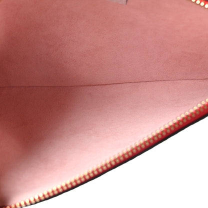 Louis Vuitton Monogram Giant Double Zip Pochette Rouge 5 of 11