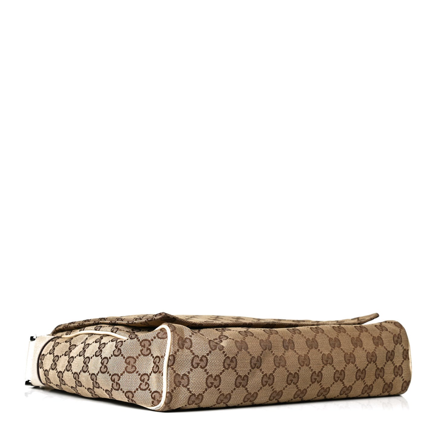 Monogram Small Flap Messenger Bag Beige Off White