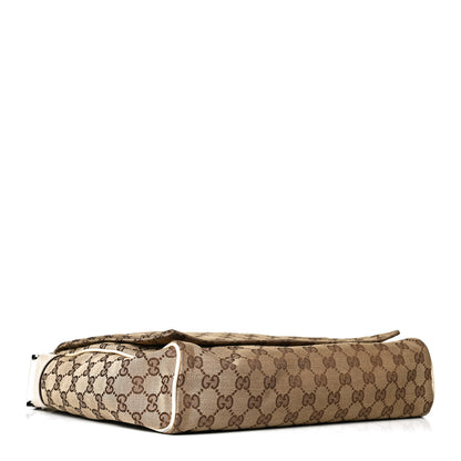 Gucci Monogram Small Flap Messenger Bag Beige Off White 6 of 22