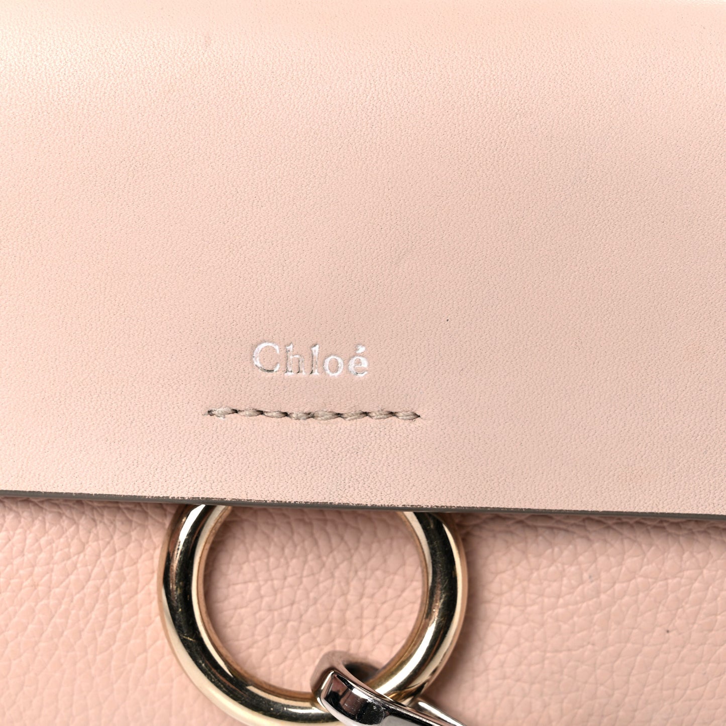Calfskin Mini Faye Shoulder Bag Cement Pink