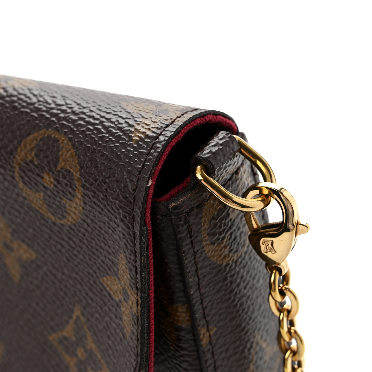 Louis Vuitton Monogram Pochette Felicie Chain Wallet Fuchsia 14 of 17