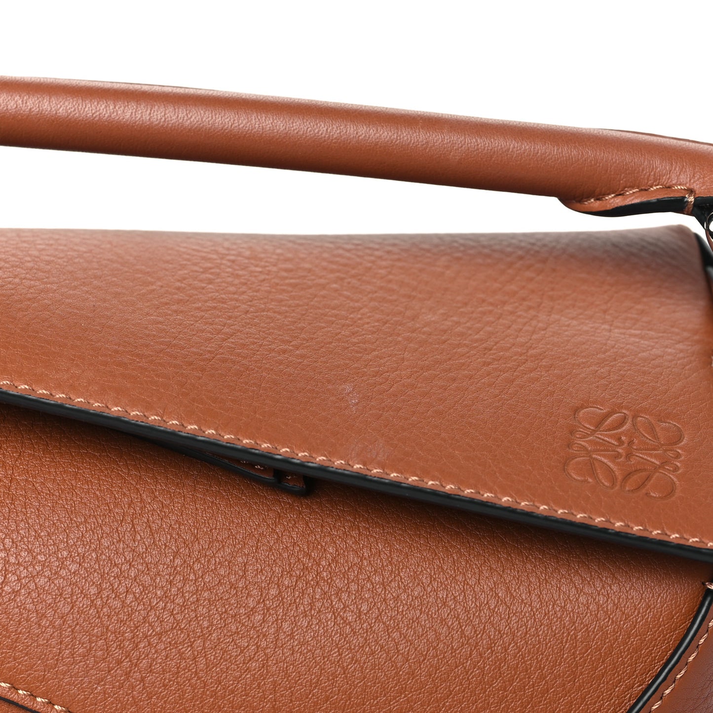 Calfskin Small Puzzle Edge Bag Tan
