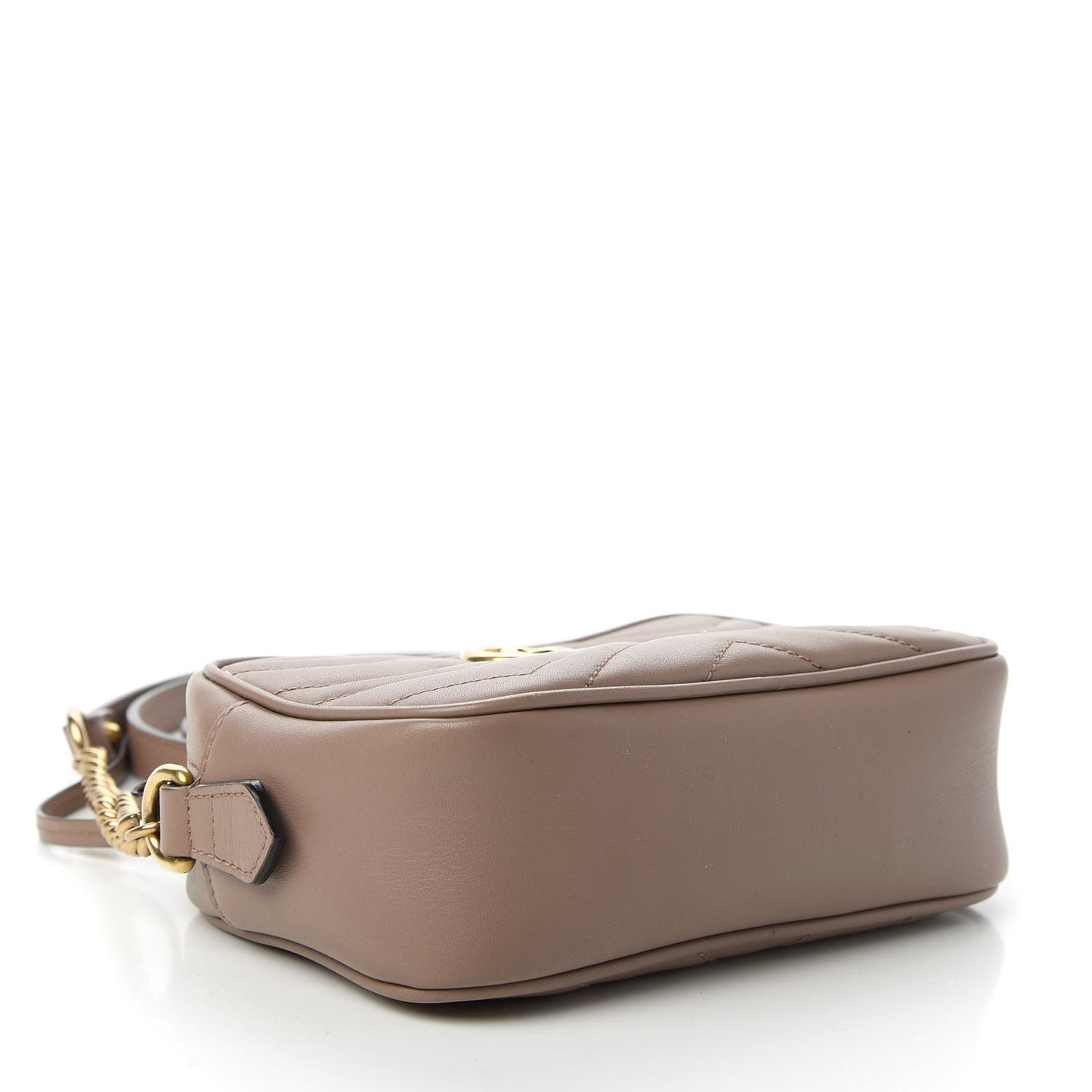 Calfskin Matelasse Mini GG Marmont Chain Shoulder Bag Porcelain Rose