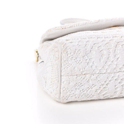 Dolce & Gabbana Calfskin Lace Small Miss Sicily Satchel White 10 of 13
