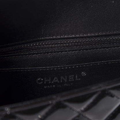 Chanel Patent Calfskin Quilted Bi-Color Mini Rectangular Flap Pink Black 7 of 9