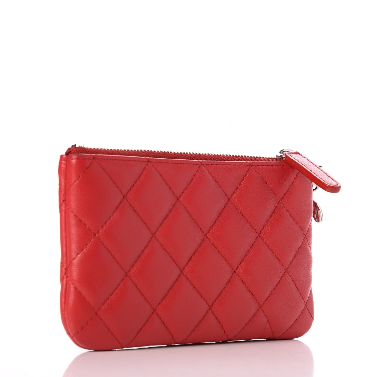 Lambskin Small Ground Control Cosmetic Case Dark Red