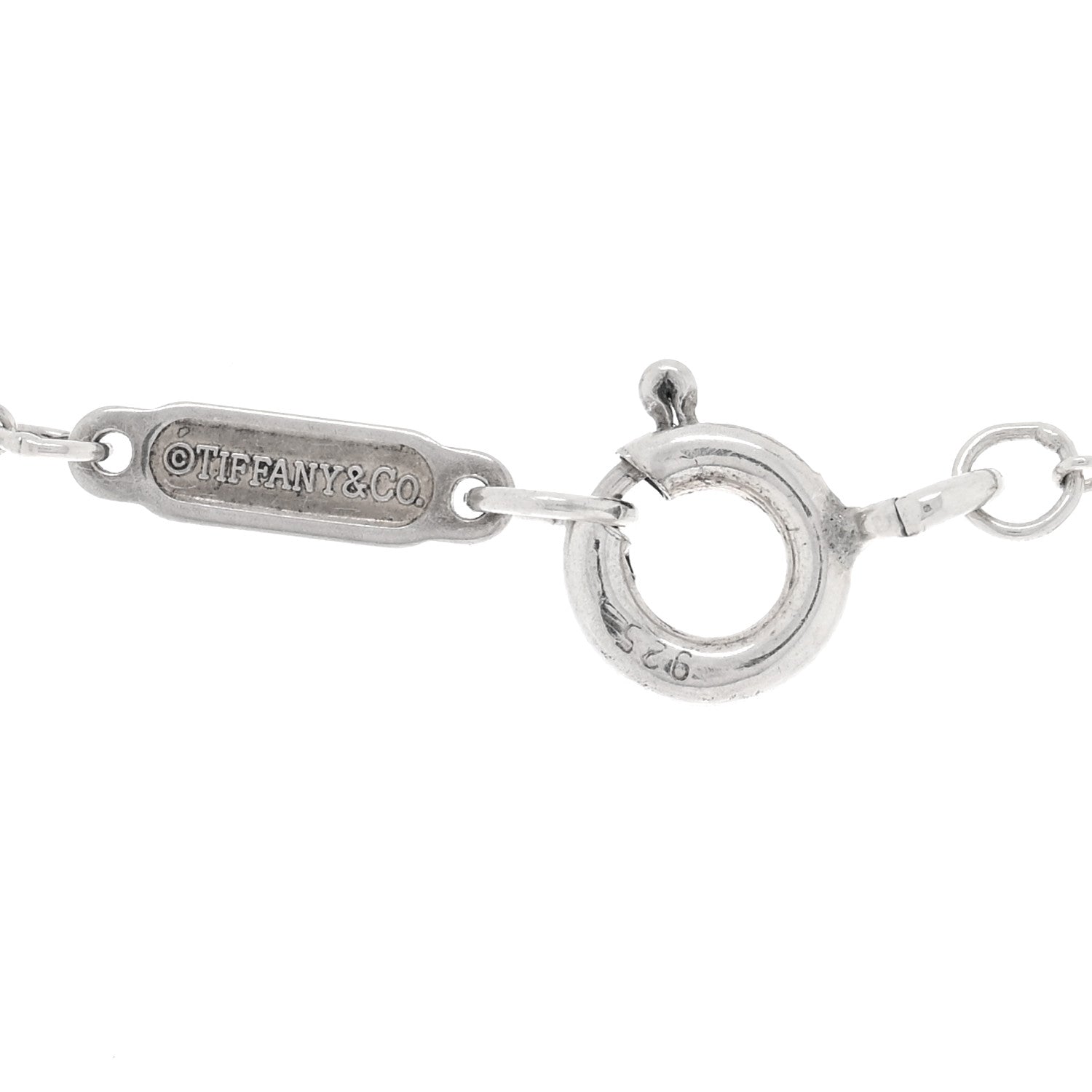 Tiffany Sterling Silver Heart Lock Pendant Link Necklace 4 of 4
