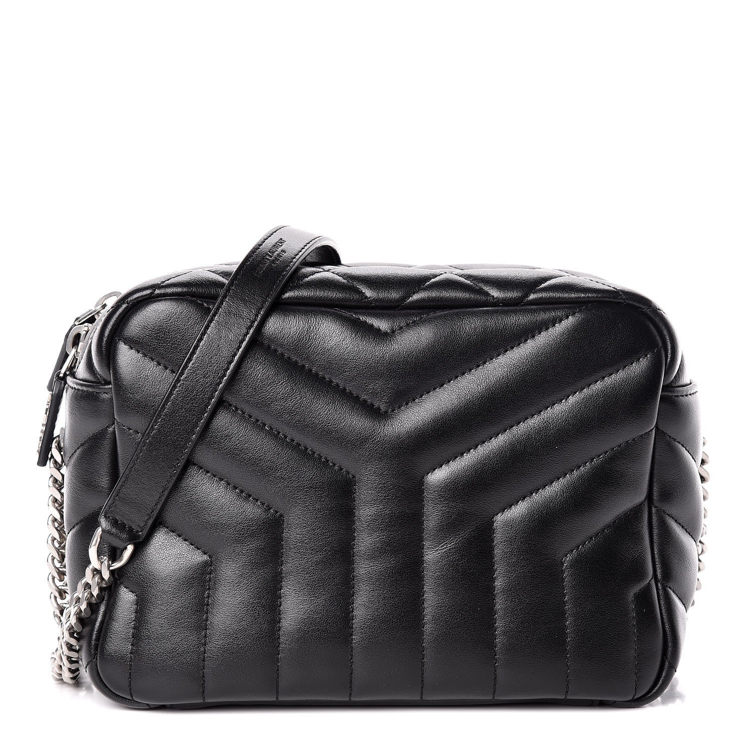 Saint Laurent Calfskin Y Quilted Monogram Small Loulou Bowling Bag Black 1 of 10