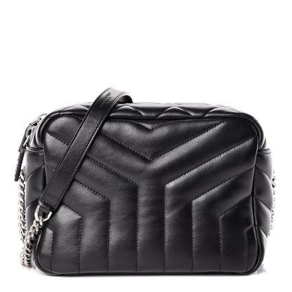 Saint Laurent Calfskin Y Quilted Monogram Small Loulou Bowling Bag Black 1 of 10