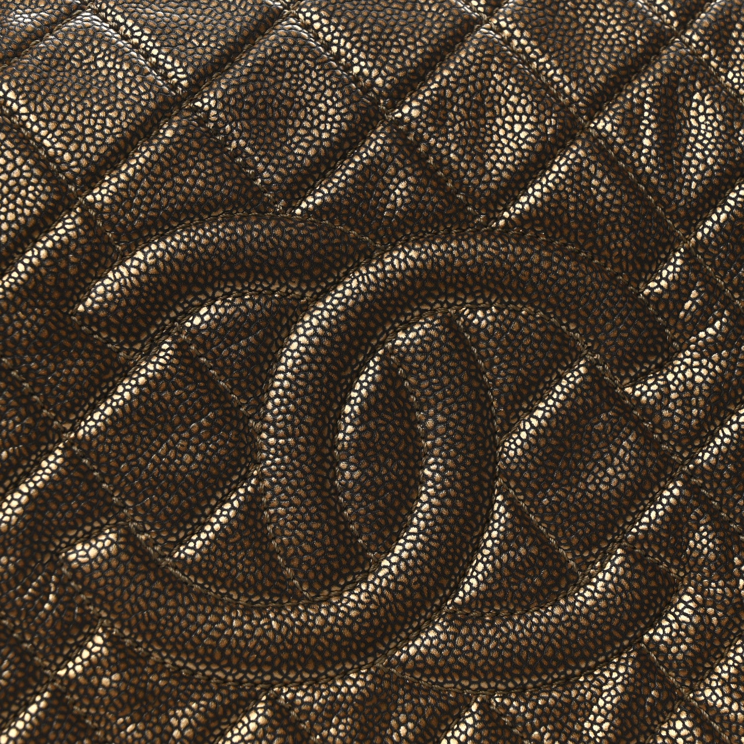 Chanel Metallic Caviar Quilted Timeless Accordion Flap Bronze 8 of 10