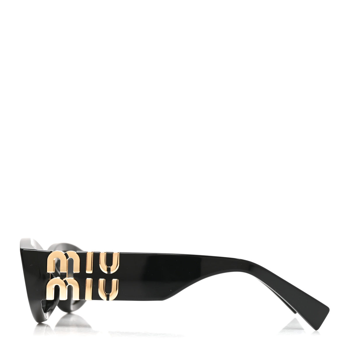 Miu Miu Acetate Oval Glimpse Sunglasses SMU11W Black 3 of 7
