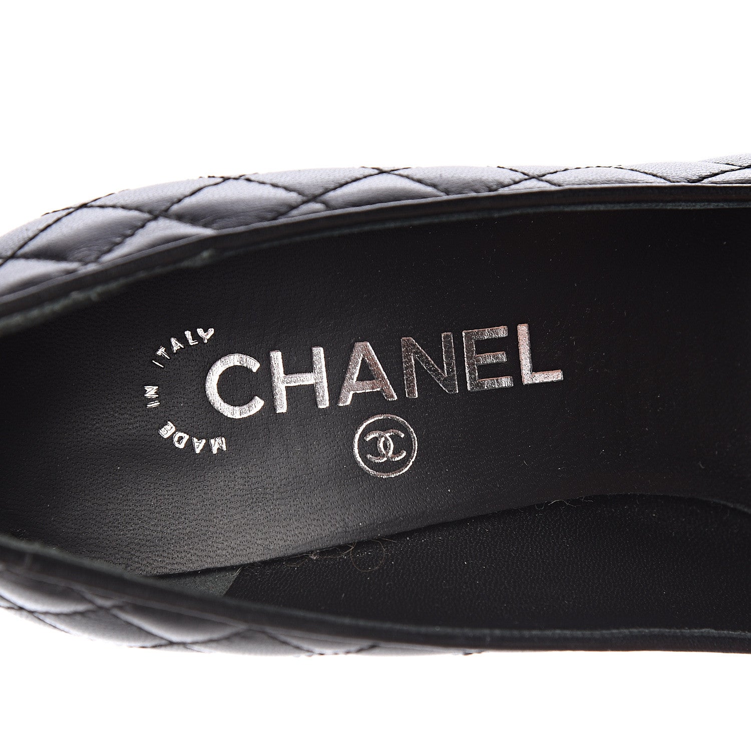Chanel Lambskin Quilted Cap Toe Pumps 36.5 Black 7 of 9