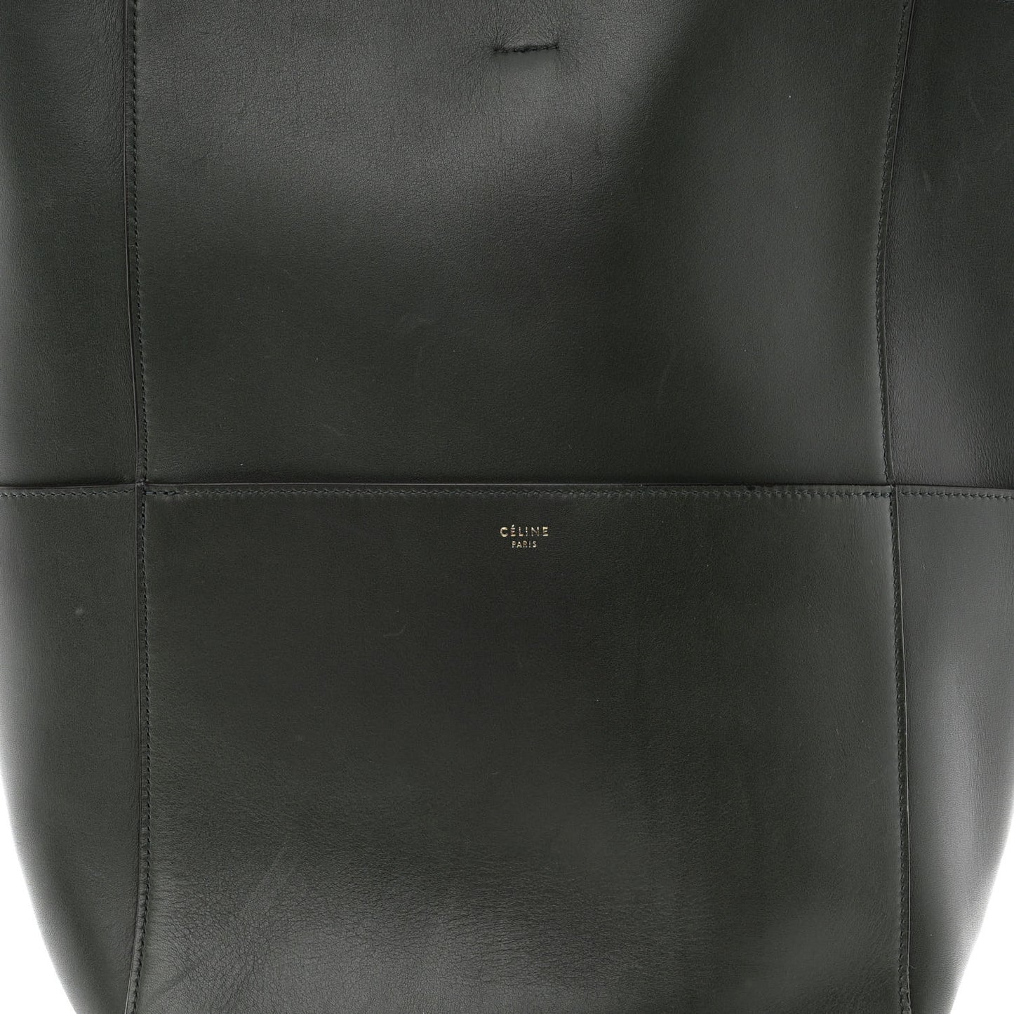 Supersoft Calfskin Sangle Bucket Bag Bottle Green
