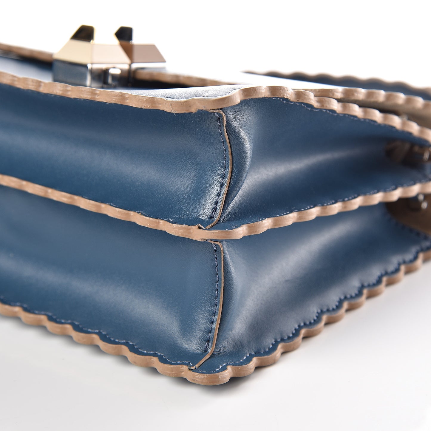 Vitello Liberty Scalloped Studded Small Kan I Shoulder Bag Balena