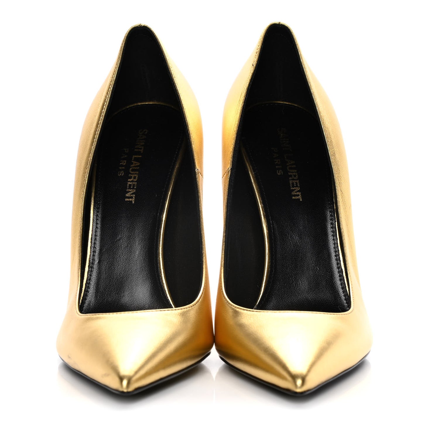 Calfskin Opyum 100 Pumps 39 Gold