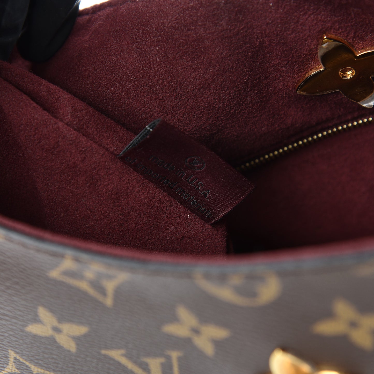 Monogram Flower Hobo Beige