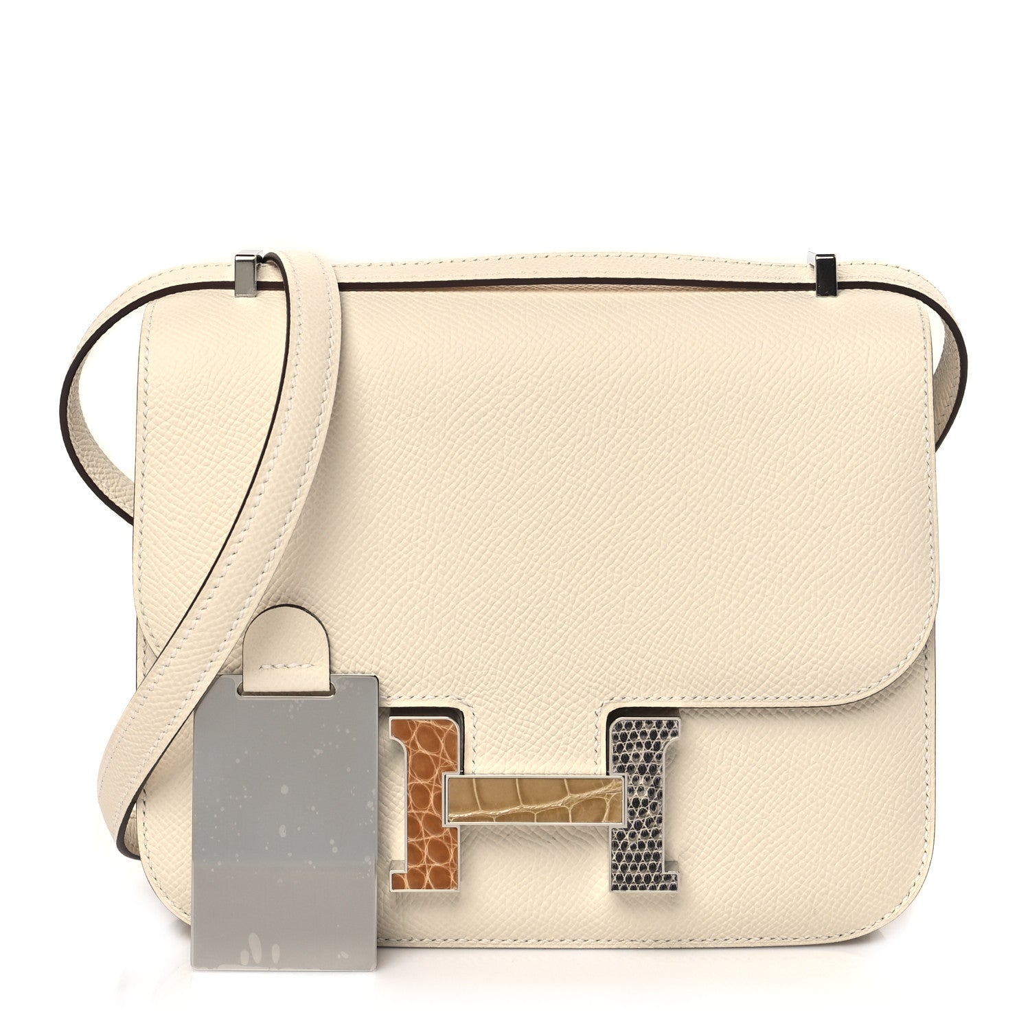 Hermes Epsom Shiny Alligator Lizard Constance 18 Nata 1 of 10