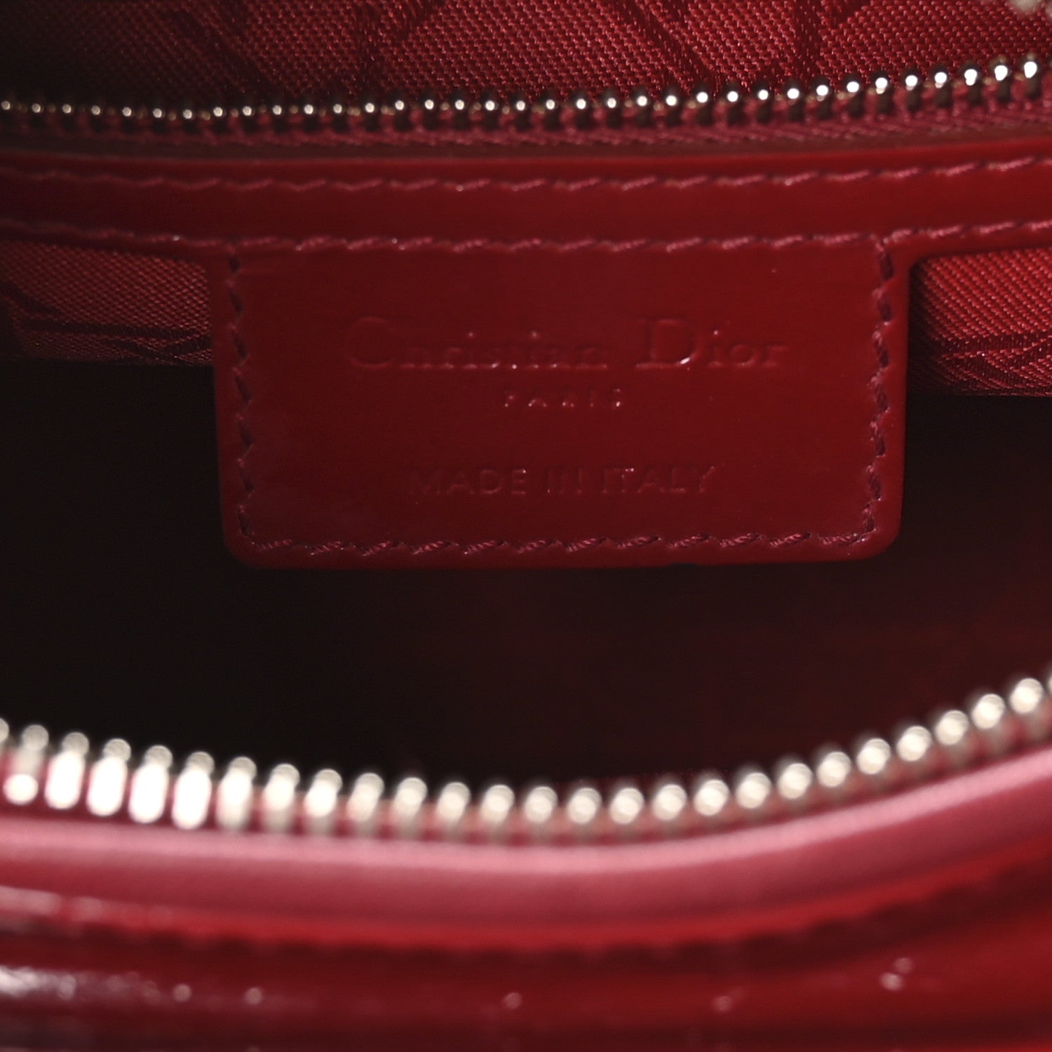 Christian Dior Patent Cannage Medium Lady Dior Red 6 of 11