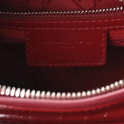 Christian Dior Patent Cannage Medium Lady Dior Red 6 of 11