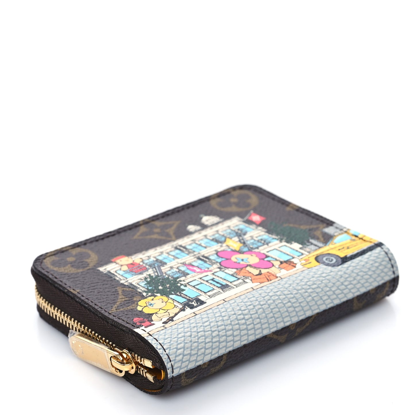 Monogram 2022 Christmas Animation New York Soho Zippy Coin Purse Yellow