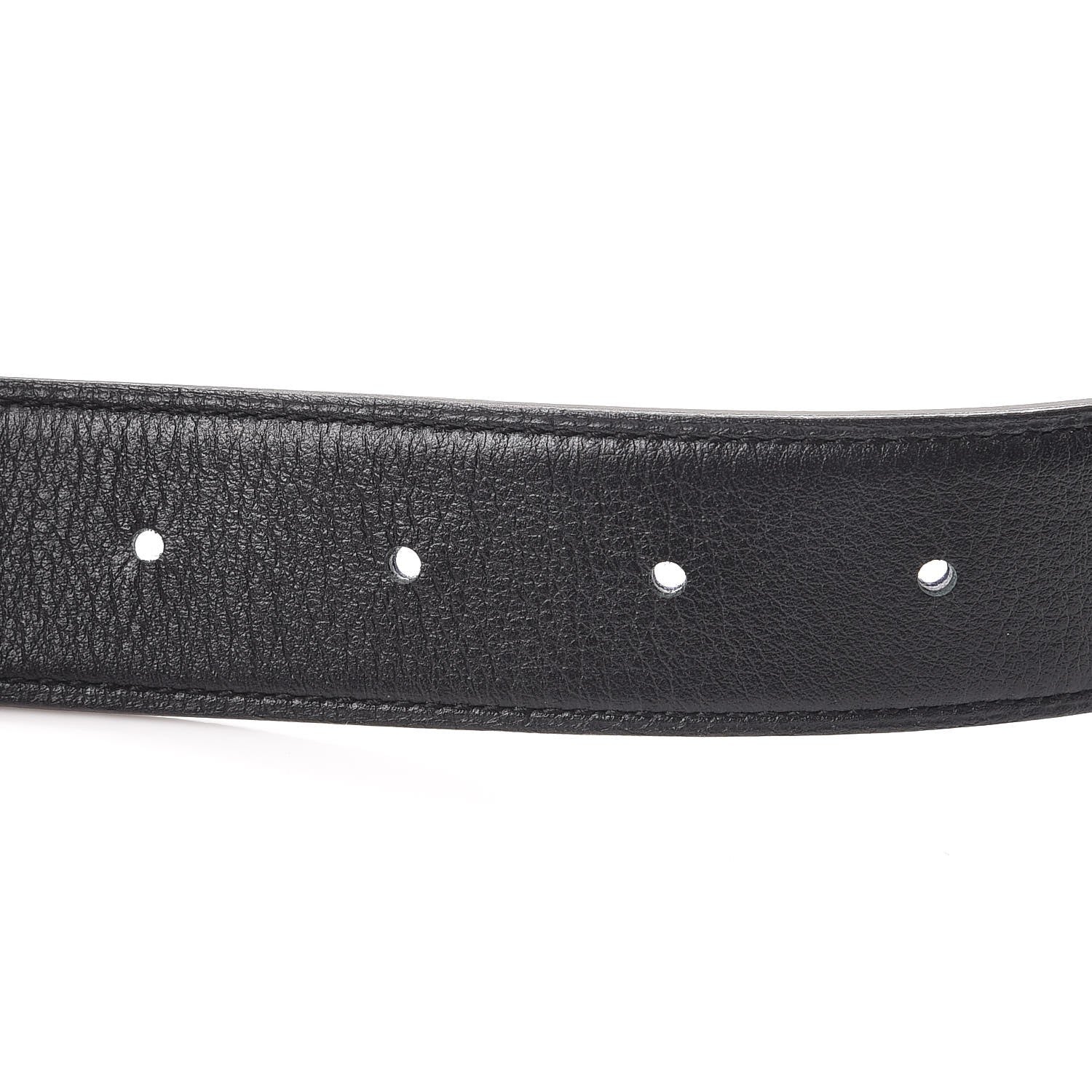 Hermes Swift Epsom 32mm H Belt 85 Black Bleu Saphir 4 of 8