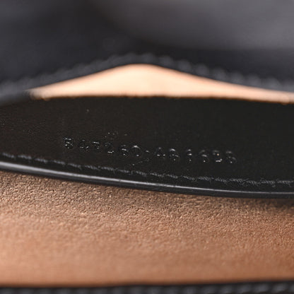 Gucci Calfskin Matelasse Mini GG Marmont Top Handle Shoulder Bag Black 7 of 12