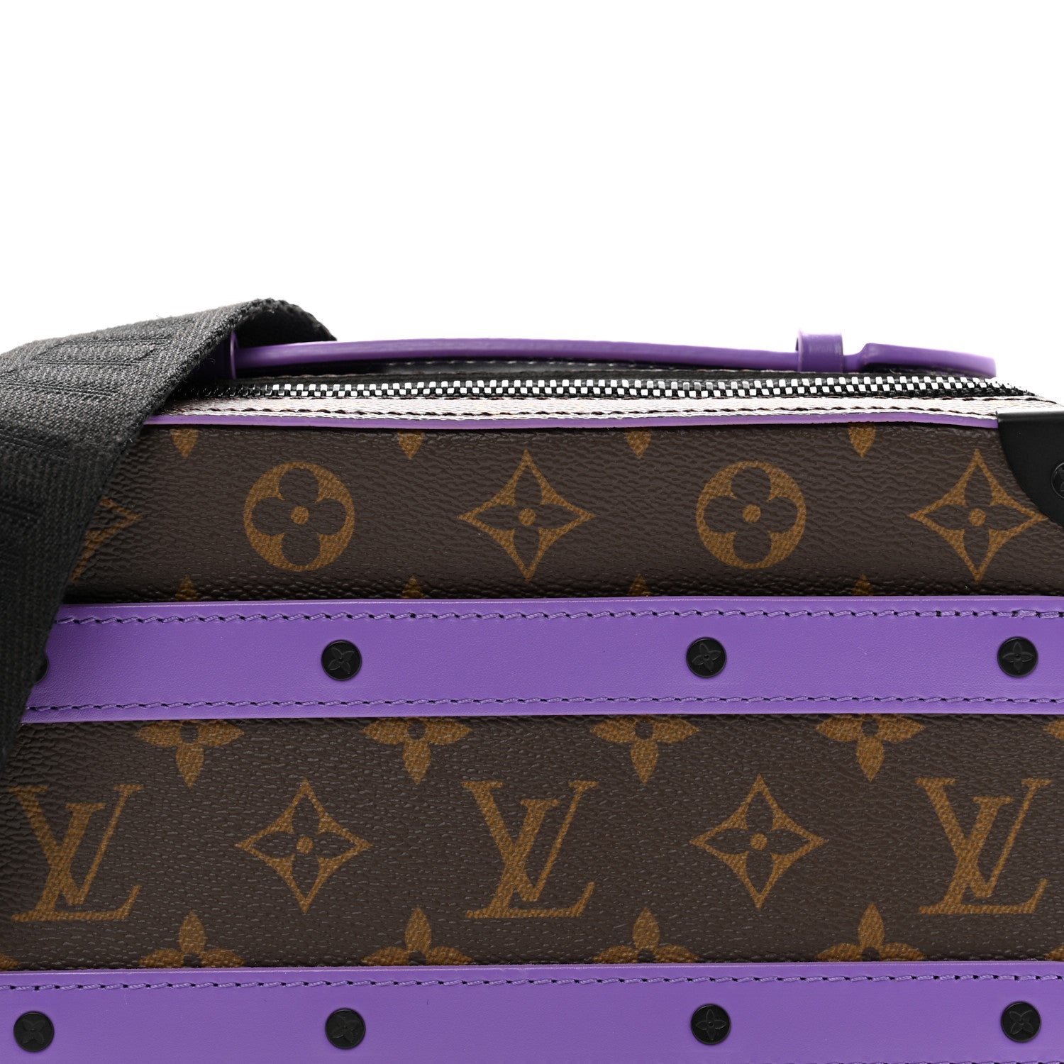Louis Vuitton Monogram Macassar Handle Soft Trunk Purple 5 of 9