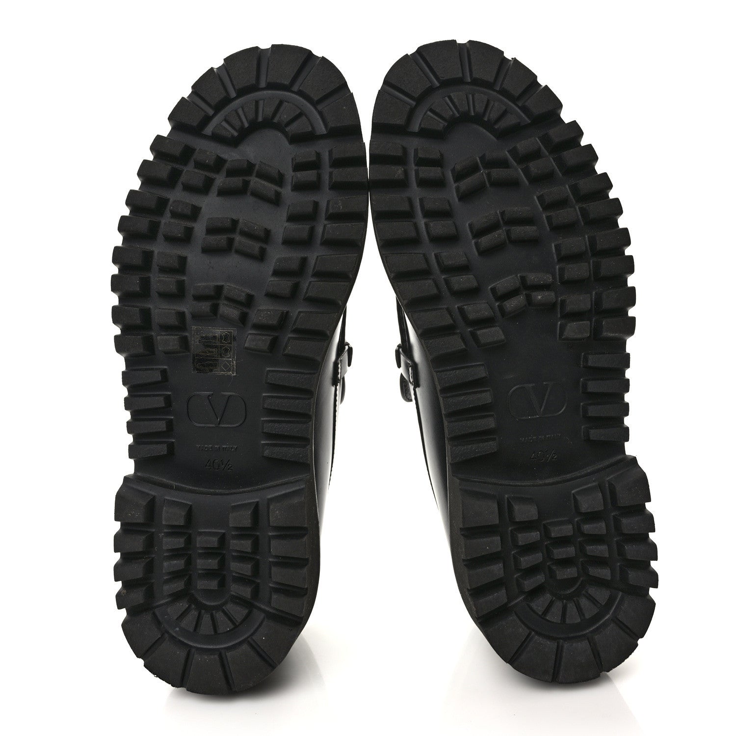 Valentino Garavani Calfskin VLogo Loafers 40.5 Black 5 of 10