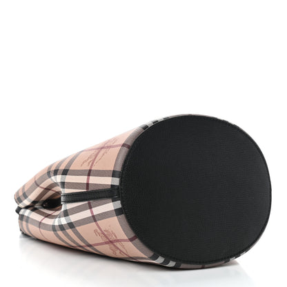 Burberry Haymarket Check Colours Small Lorne Bucket Crossbody Black 4 of 10