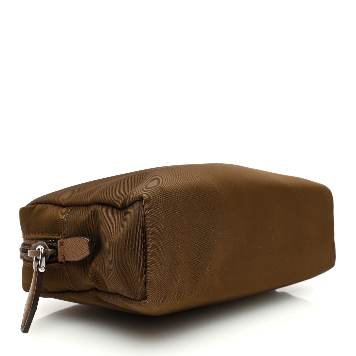 Tessuto Nylon Saffiano Wristlet Cacao