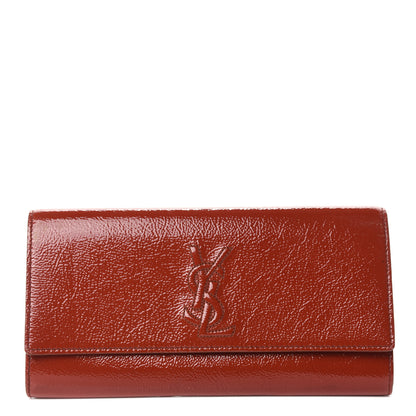 Saint Laurent Textured Patent Small Belle De Jour Clutch Red 1 of 7