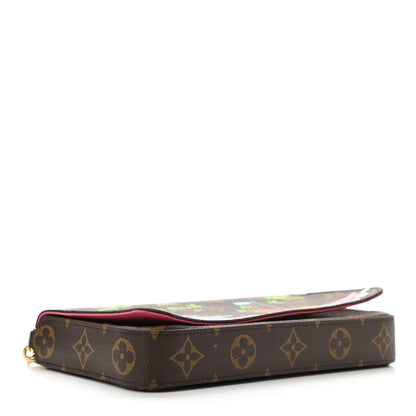 Louis Vuitton Monogram 2021 Christmas Animation Hollywood Pochette Felicie Chain Wallet Fuchsia 5 of 11