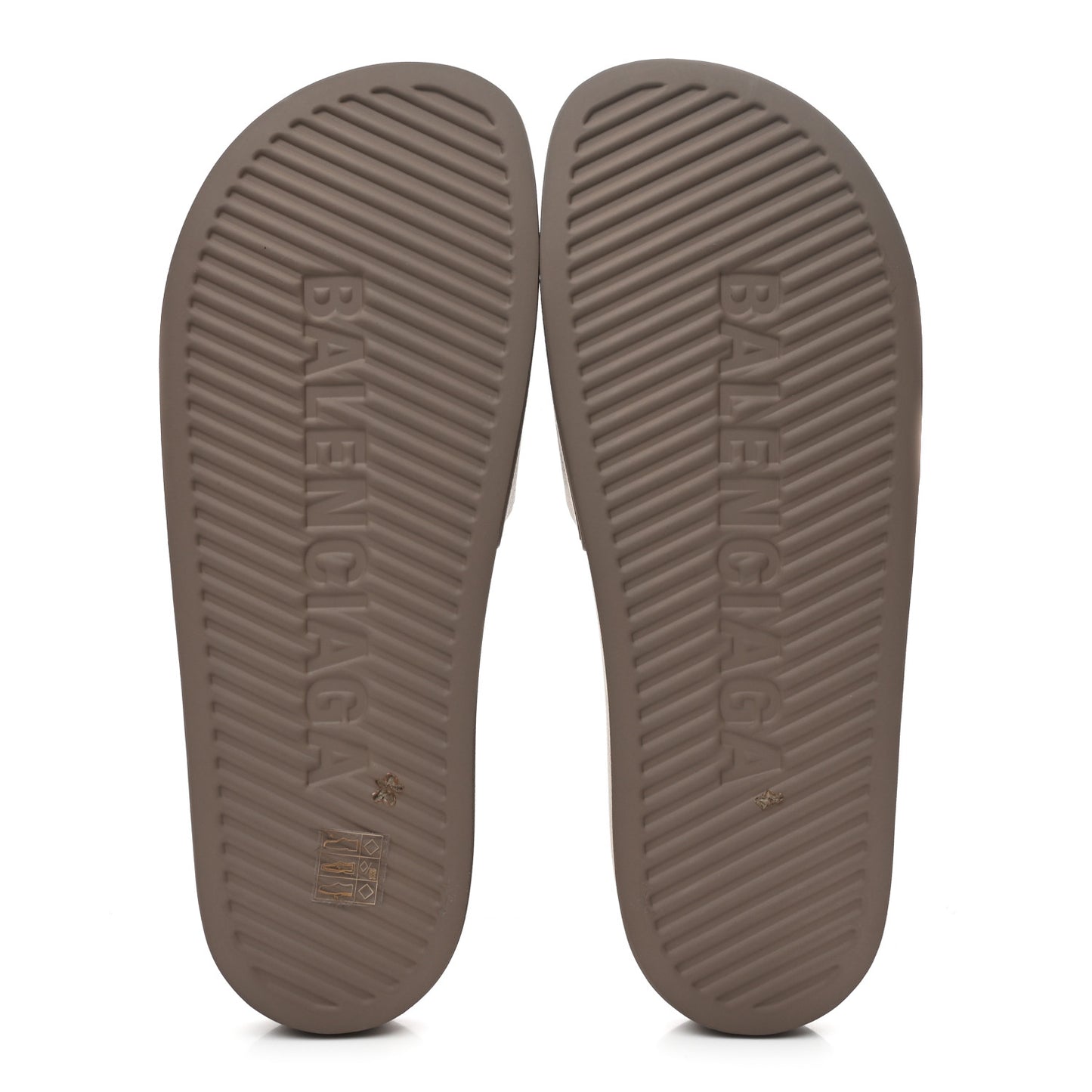 Rubber Allover Logo Mens Pool Slide Sandals 42 Dark Mink