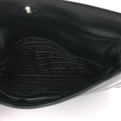 Prada Spazzolato Cleo Flap Shoulder Bag Black 5 of 8